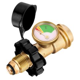 Pol Propane Gas Gauge Metre Tank Pressure Gauges Metre Gauge Manometer Fuel Built-In Leak Detector Pressure Gauge Connector