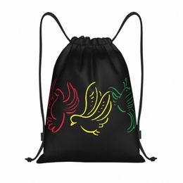 custom Ajaxs Bobs Marleys 3 Little Birds Drawstring Bags for Shop Yoga Backpacks Men Women Sports Gym Sackpack V5fW#