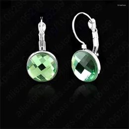 Stud Earrings Big Promotions!! 925 Sterling Silver Elegant Crystal Lever Back Fine Jewellery For Woman Wedding Party Pendientes