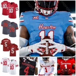 Houston Cougars Football Jersey NCAA College Clayton Tune Nathaniel Dell Brandon Campbell Mutin Ceaser Manjack IV Henry Sneed Green Williams Robinson Hogan