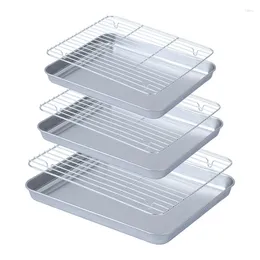 Plates Barbecue Tray Grid Rack Draining And Preparation Baking With Cooling Set