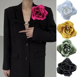 Brooches Exaggerate Big Fabric Flower Brooch Handmade Corsage Pins Sweater Cardigan Badge Fashion Jewelry For Women Men Accessories