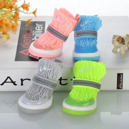 Shoes Dog Shoes Summer Reflective Breathable Mesh Sandals Soft Bottom Teddy Small Dogs Pet Shoes Cute Antislip Cat Shoes Dog Supplies