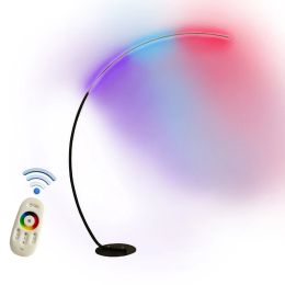 Modern LED Art Floor Lamps Home Indoor Living Room Black White Floor Lights Dimmable Remote RGB Bedroom Foyer Decor Corner Light