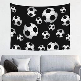 Tapestries Soccer Pattern Tapestry Wall Hanging Print Polyester Football Balls Sports Boho Blanket Room Decor Tapiz