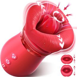 Vibrator Adult Sex Toys for Women - 4IN1 Mouth Sucking Vibrator Rose Sex Toy 10 Tongue Licking Adult Toys Anal Toys Clit Nipple G Spot Vibrators Female Couples Sex Toys