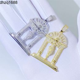 Jesus Arch Angel Cross Pendant 925 Sterling Silver Moissanite Diamond Pendant