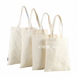 large Capacity Canvas Shoulder Handbag Folding Eco-Friendly Cott Tote Bags Reusable DIY Shoulder Bag Grocery Bag Beige White u4vu#