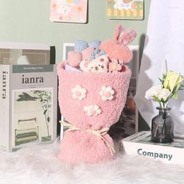 Decorative Flowers Plush Doll Bouquet Valentine's Day Wedding Birthday Party Gifts Artificial Flower For Girlfriend Lover