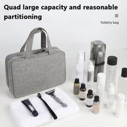 Storage Bags Travel Hanging Toiletry Bag Water-proof Cosmetic Bathroom Beauty Wash Accessory Towel Wet Dry Separated