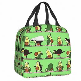funny Fruit Vegan Avocado Yoga Lunch Bag for Women Resuable Insulated Thermal Cooler Food Lunch Box School Work Picnic Bags 182V#