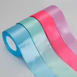 25yard 40mm Satin Ribbons White Pink Red Blue Purple Green Black Yellow Orange Ribbons Crafts Bow Handmade Gift Wrap 36 Colours
