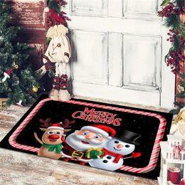 Bath Mats Floor Mat Entrance Christmas Doormat Bedroom Toilet Anti Slip Carpet Merry Decoration For Home Year Gift 2024