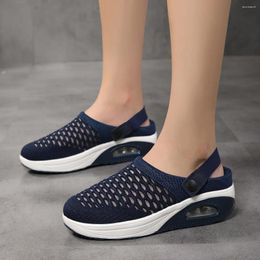 Shower Curtains Women Clogs Platform Sanitary Woman Running Shoes Mesh Women's Sandal Summer Causal Beach Wear Sandalias Mujer