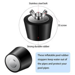 Pool Rubber Stoppers Winter Winterizing Plug Swimming Pool Leak Proof Rubber Stoppers Drain Pipe Stopper Outdoor Pool Accessory