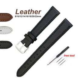 PU Leather Watchband Thin Style Soft Watch Strap 8mm 10mm 12mm 14mm 16mm 18mm 20mm 22mm Women Men Band Low Price Wrist Band
