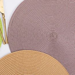 Table Mats Protection Accessories Solid Colour Heat Insulation Placemat Set For Dining Durable Kitchen Washable