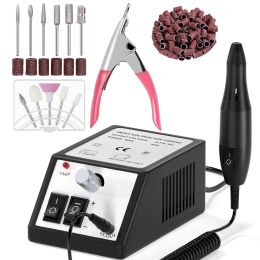 LINMANDA Professional Electric Nail Drill Machine Drill Bits Set Gel Polish Remover Manicure Nail Capsule Cutter U-Shaped