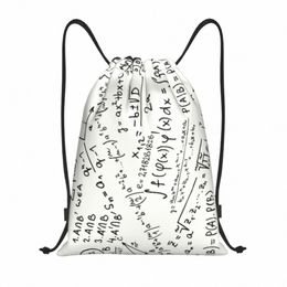 math Formulas Drawstring Backpack Sports Gym Bag for Women Men Geek Mathematics Physics Shop Sackpack z7A4#