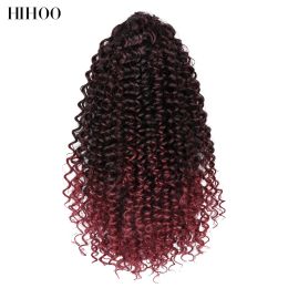 Wigs Wigs Ponytail Afro Kinky Curly Hair For Women Synthetic Clip in Drawstring Puff Pony Tail African American Short Wrap 14''