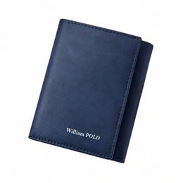 williampolo 2024 New Men's Wallet Leather Men's Anti THeft Wallet For Card Document Holder Side Purse Male Cool Purse Boy p0KU#