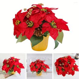 Decorative Flowers Flannel Large Artificial Rose Flower Heads For Home Wedding Decoration Scrapbooking DIY Christmas Tree Silk Decorations