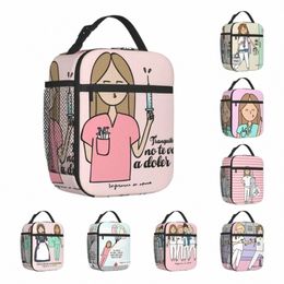 insulated Lunch Bags Cooler Bag Lunch Ctainer Enfermera En A Doctor Nurse Medical Lunch Box Tote Food Handbags Picnic g4DA#