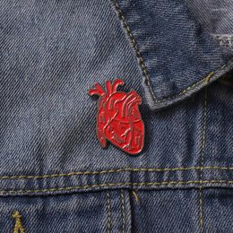 Brooches Heart Organ Enamel Pin Custom Aorta Left Ventricle Nursing Brooch Lapel Badge Backpack Clothes Jewellery Gift For Friend Wholesale