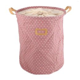 Kitchen Storage Waterproof Laundry Basket Gift Bag Clothes Pink