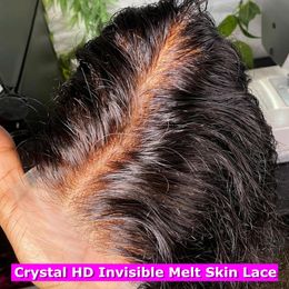 Invisible 13x6 HD lace Frontal Straight 5x5 6x6 7x7 HD Lace Closure Match All Skin Colour 100% Human Hair Pre Plucked Hairline