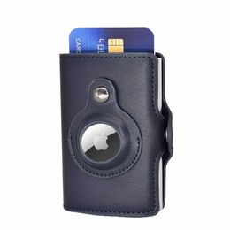 2022 New Rfid Card Holder Men Women Airtag Wallet Mey Bag Leather Purse Slim Thin Wallets For Apple AirTags Tracker Air Tag Z4tc#