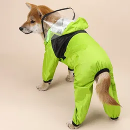 Dog Apparel Pet Raincoat All-inclusive Four-legged Waterproof Poncho For Dogs Of All Sizes Clothing Clothes