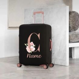 Custom Name Protective Cover Travel Luggage Cover for 18-32 Inch Suitcase Thicker Elastic Dust Bag Large Travel Suitcase Cover