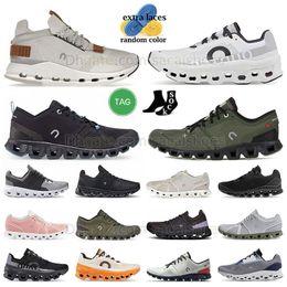 2024 Cloudmonster Tennisschuhwolken rosa und weiße Cloudsurfer -Laufschuhe Flats Sneakers OC Damen Cloud x 3 Alle weißen Schwarz -Weiß -Cloudvista -Trainer