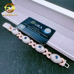 2024 Collection Fine New Design Hip Hop Jewellery Sier VVS Moissanite Diamond Cuban Link Bracelet