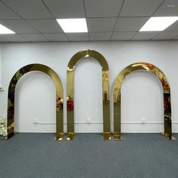 Decorative Flowers 2024 Wholesale Stainless Steel Round Wedding Arch For Decoration