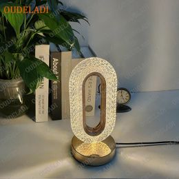 Luxury Crystal table lamps bedroom bedside lamp simple creative internet celebrity desk lamp romantic atmosphere LED small night