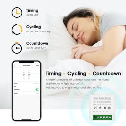 16A Tuya Wifi Zigbee Smart Switch Home 2-way Control Timer Relay Smartlife APP Remote Control For Alexa Google Home Alice