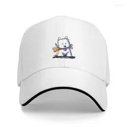 Ball Caps Personalised West Highland White Baseball Cap For Men Women Adjustable Puppy Dog Pet Hat Fit Sports Outdoor Sun Protection