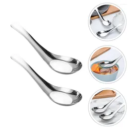 Spoons Tablespoon Exquisite Rice Soup Meal Cereal Kitchen Restaurant Scoop Stainless Steel Trim