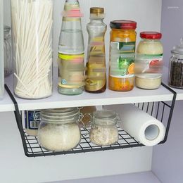 Kitchen Storage Capacity Hanging Under The Cabinet Net Basket Home Large Shelves Spice Dishes Pantry Organiser