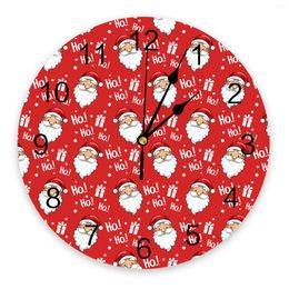 Wall Clocks Christmas Santa Claus Round Clock Modern Design Kitchen Hanging Watch Home Decor Silent