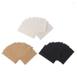 Gift Wrap 50Pcs Retro Kraft Paper Envelops Vintage Mail Envelopes For 4x2.67inch Thank You Card Postcard Wedding Invitation Dropship