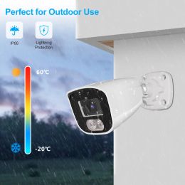 Anpviz 4MP POE IP Camera Outdoor Security PoE H.265 CCTV Video Surveillance Camera 2.8mm Lens Remote View Audio IR 30m IP66 P2P