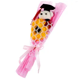 Decorative Flowers Bear Bouquet Graduation Ornament The Gift Gifts Soap Adorable Banquet