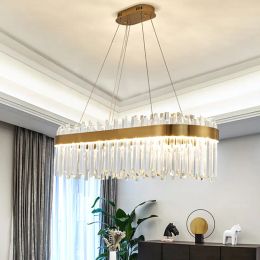 Modern Luxury Chandeliers Crystal Pendant Ceiling Lights for Living Dining Room Kitchen Gold Pendant Light Decor Indoor Lighting