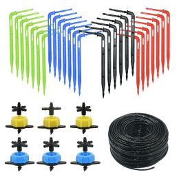 Kits Emitter 2L 4L 8L Dripper Micro Irrigation 1/2/4way Arrow Dropper Connector Cross Water Splitter For Greenhouse Flowerpots