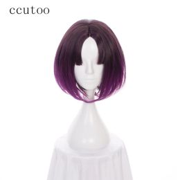 Wigs ccutoo 35cm Women's Miss Kobayashi's Dragon Maid Elma Jouii Black / Purple Synthetic Hair Cosplay Full Wig Heat Resistance Fiber