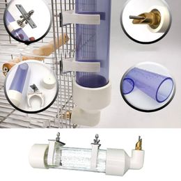 Parakeet Bird Feeder Pet Cage Hanging Automatic Food Bowl Drinking Water Dispenser QW