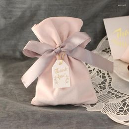 Gift Wrap Europe Bags With Pink Velvet Cloth Candy Box Packaging Supplies Valentine's Day Wedding Baby Shower Wholesale 30Pcs